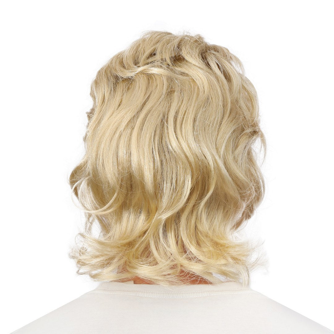 Perücke mit Schnurrbart – blond