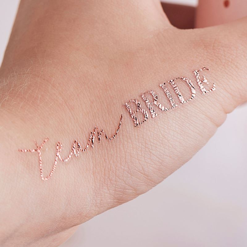 Team Bride abwaschbare Tattoos