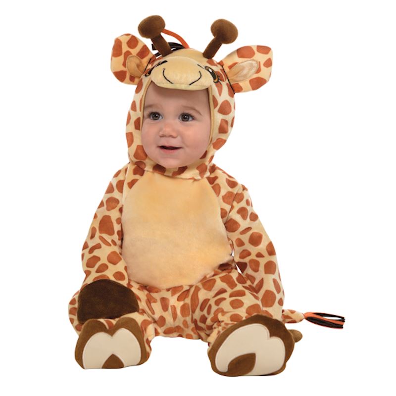 Kostüm Junior Giraffe Overall mit Kapuze