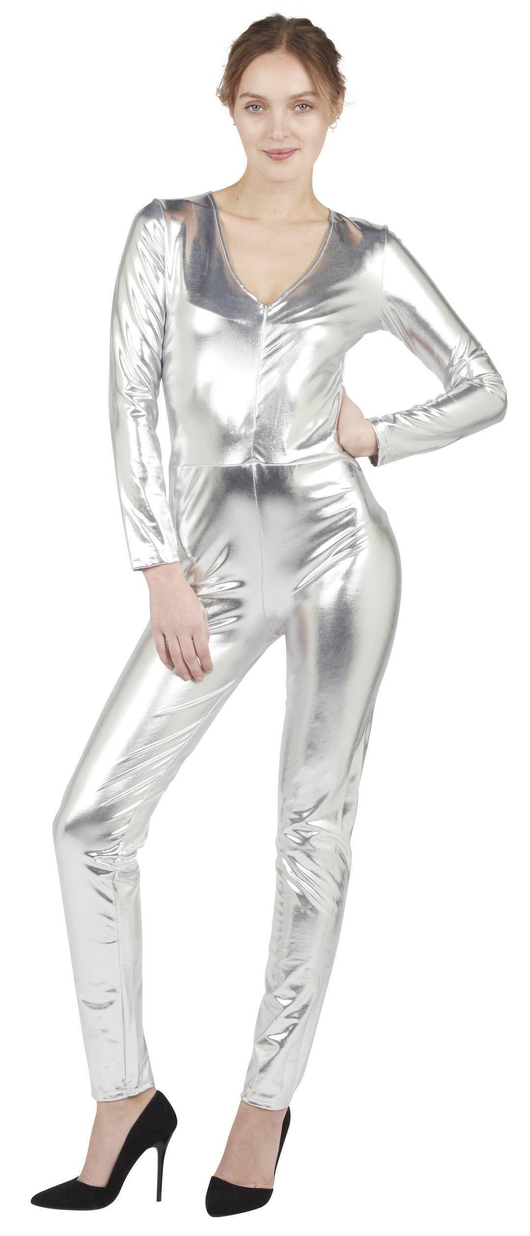 Silbernes Jumpsuit - Kostüm