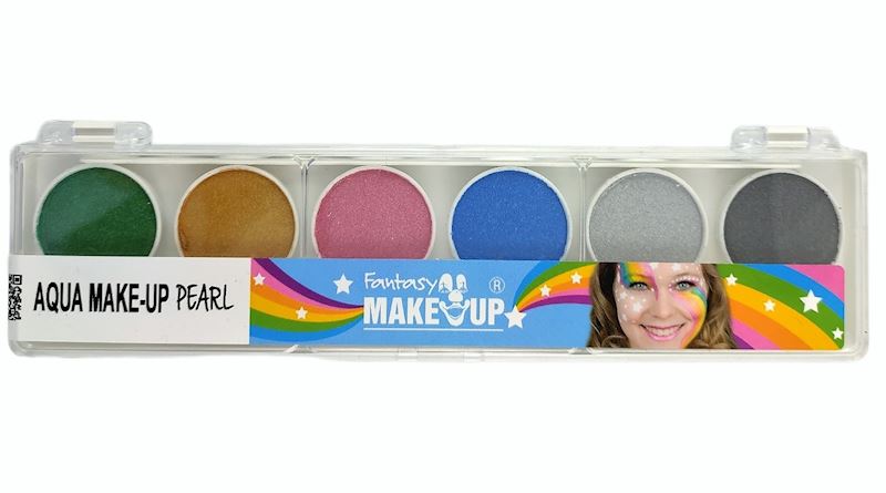 Aqua Make-Up Pearl 6er Pearl mit 2 Pinseln