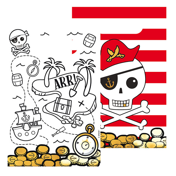 Papiertüten Pirates Map Papier