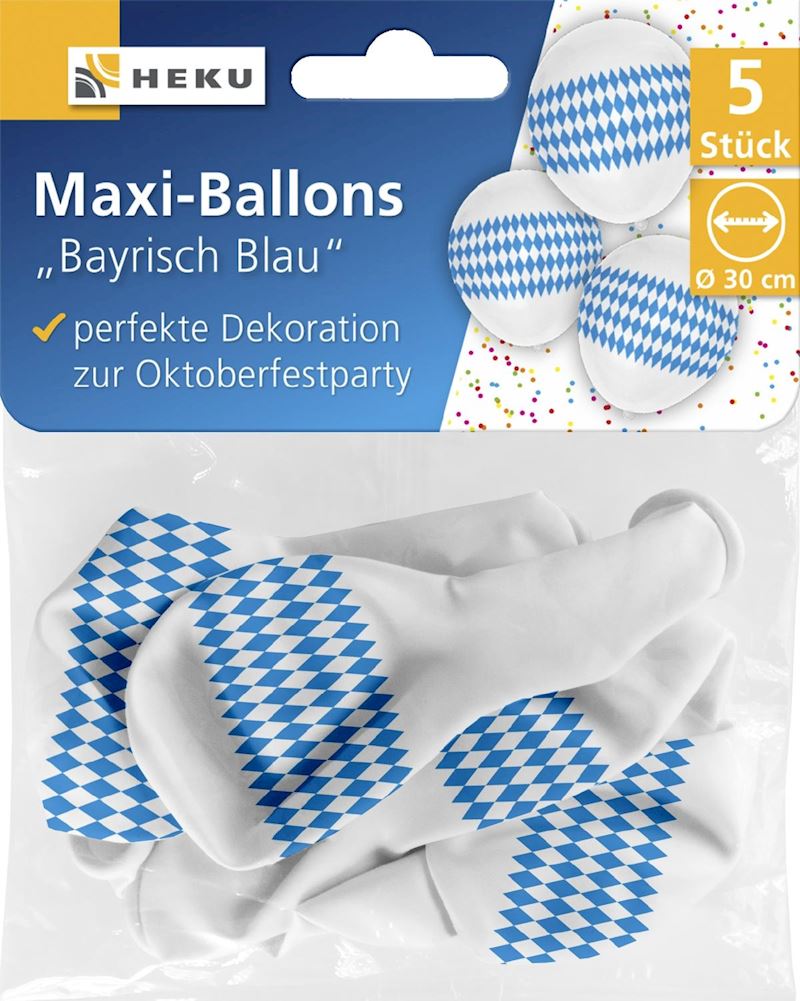 Ballone Maxi Oktoberfest Bayrisch blau