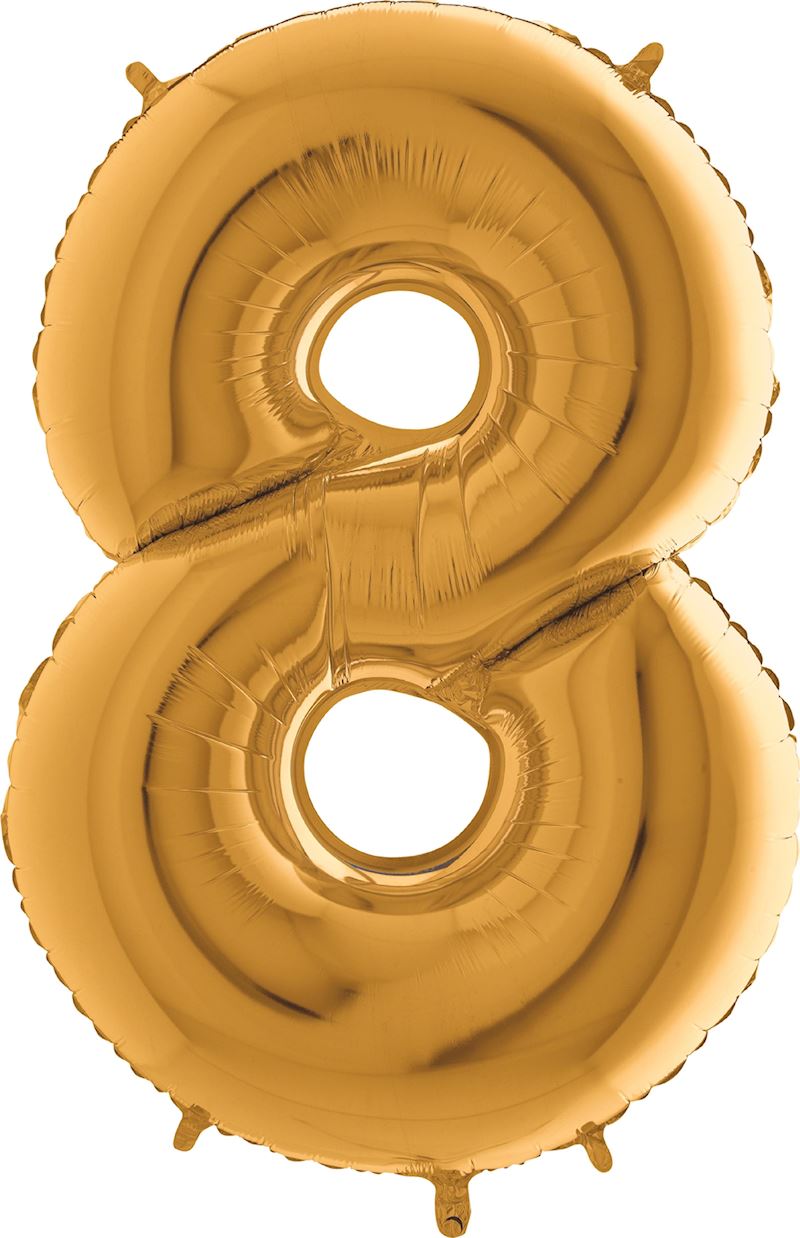Folien Zahlenballon Gold 0 - 9