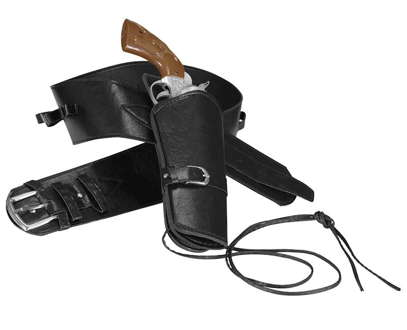 Westernpistolenhalter schwarz Kunstleder