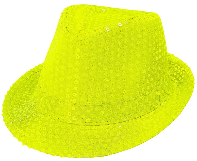 Neon Hut mit Pailletten div. Farben