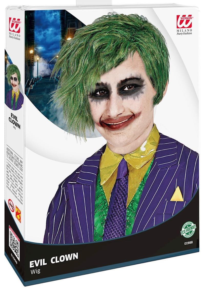 PERÜCKE HORROR CLOWN GRÜN