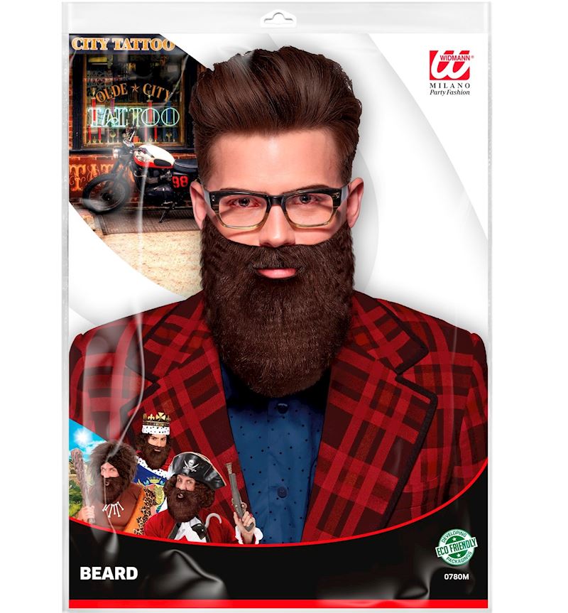 Bart / Schnauz mit Mundöffnung braun