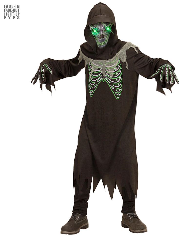 Kostüm Sensemann mit Leuchtaugen