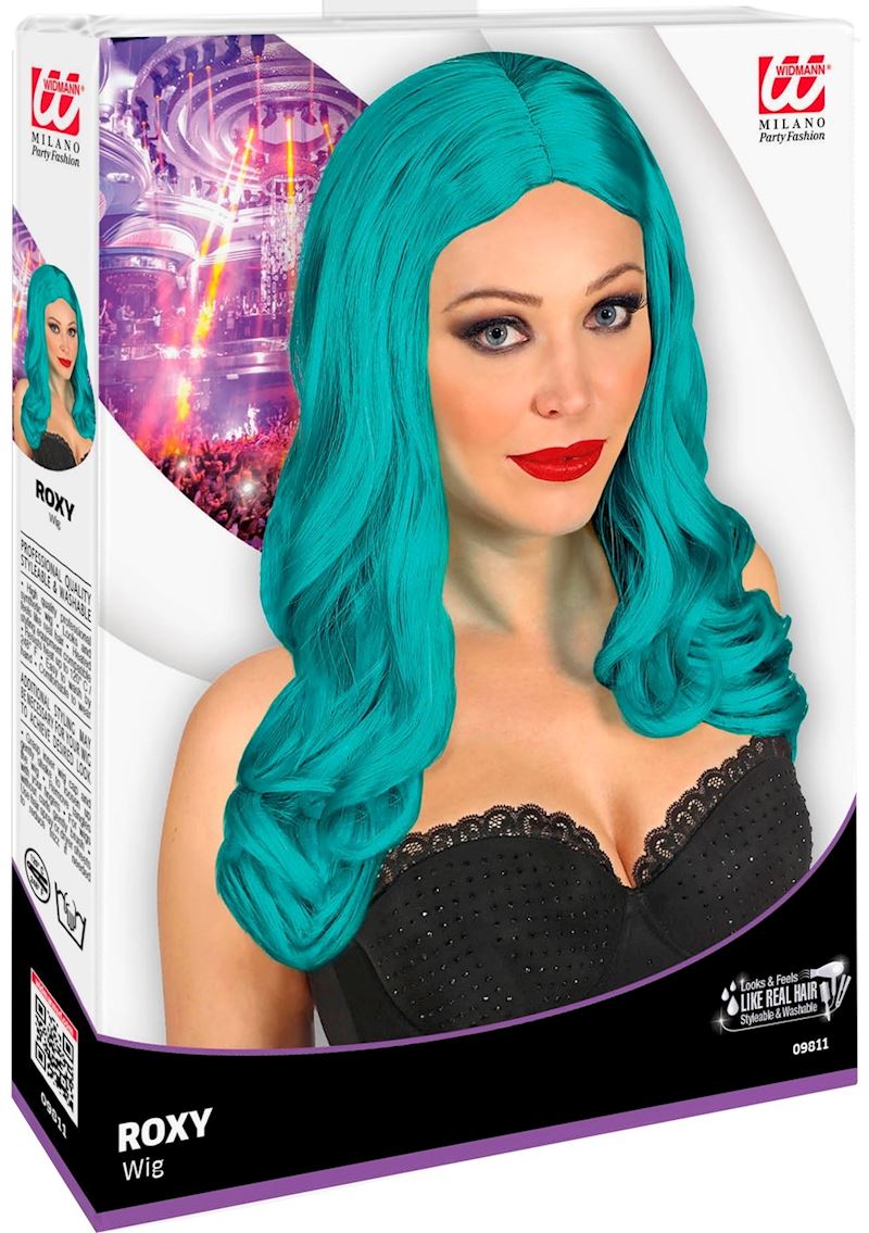 Perücke Roxy türkisblau