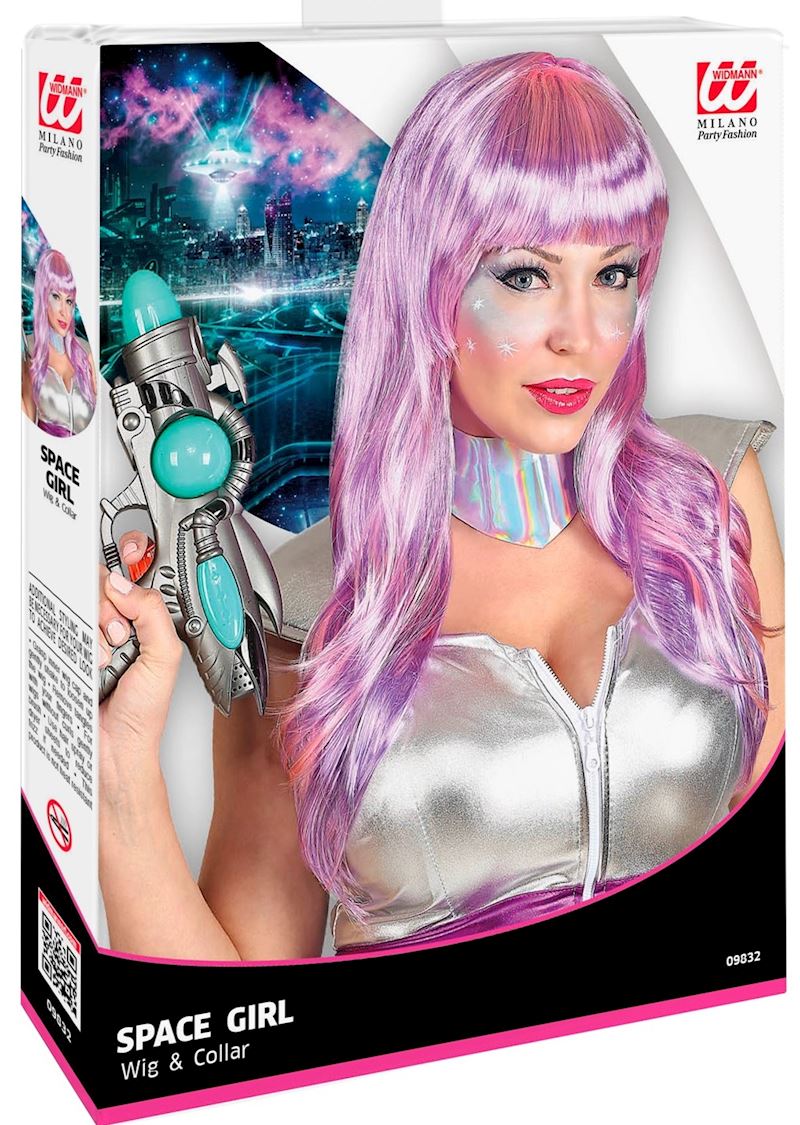 Perücke Space Girl mit Kragen