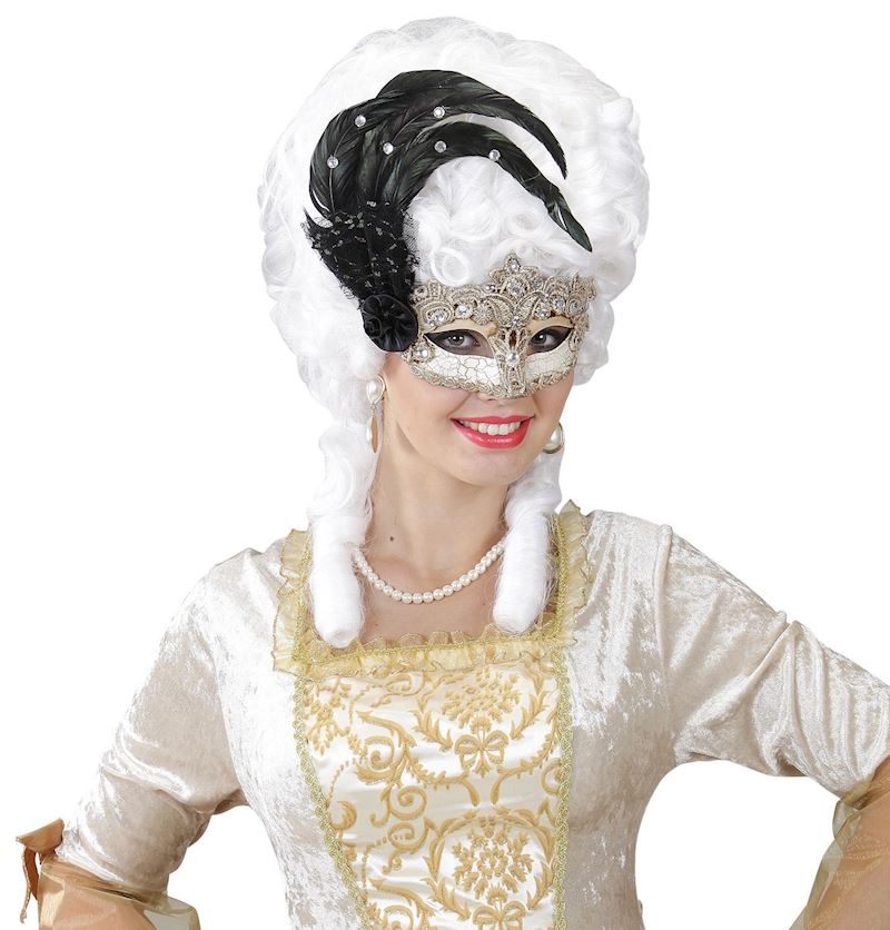 Maske Gran Gala mit Federn