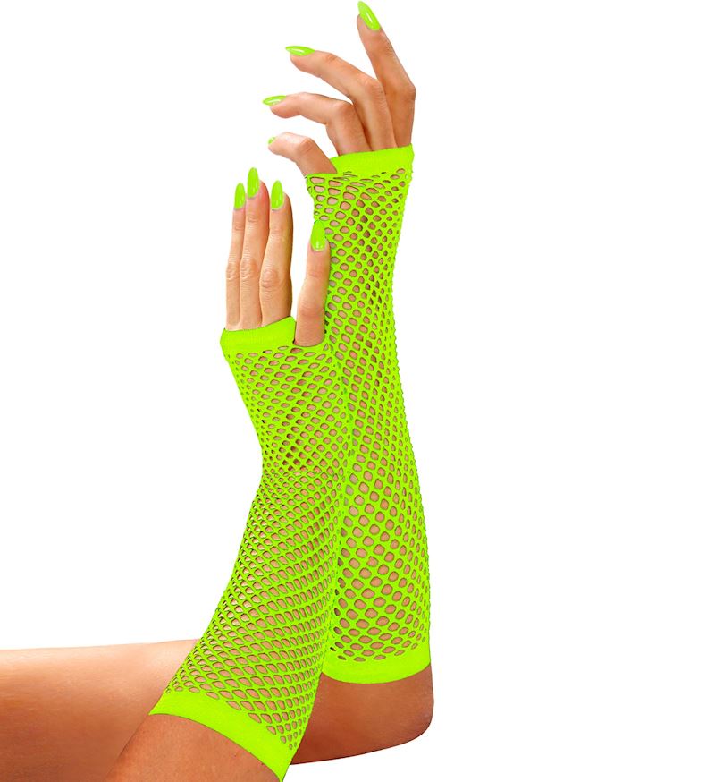 Netzhandschuhe neon ohne Finger 33 cm div. Farben