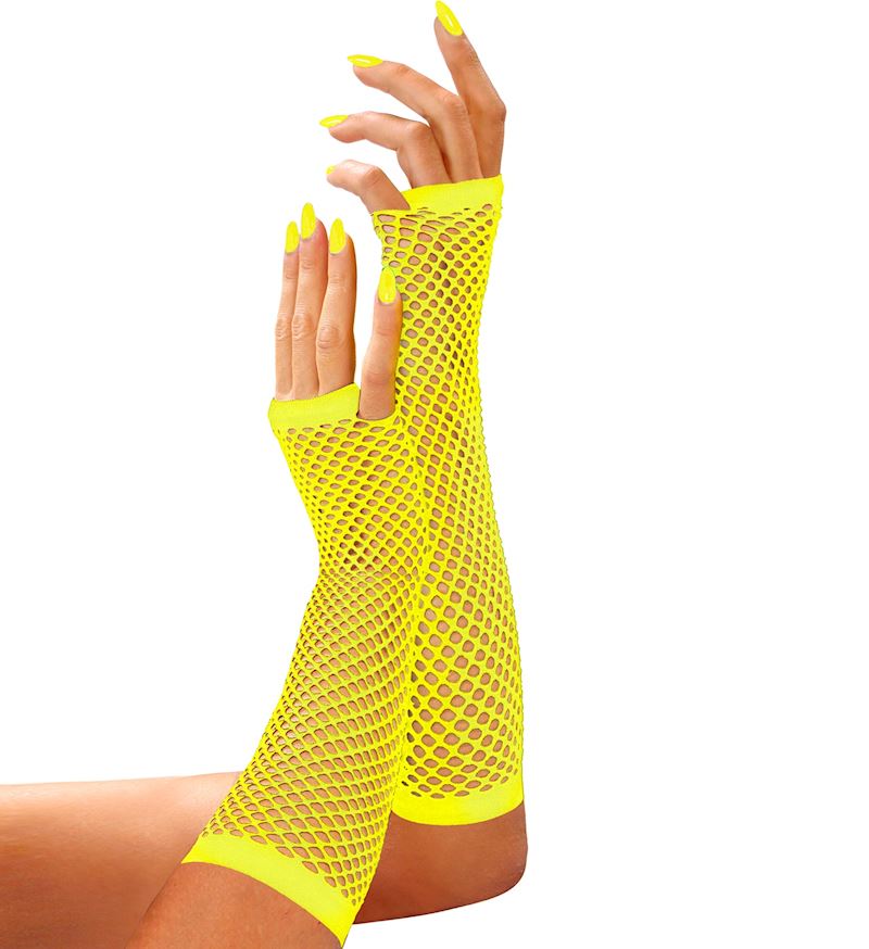 Netzhandschuhe neon ohne Finger 33 cm div. Farben