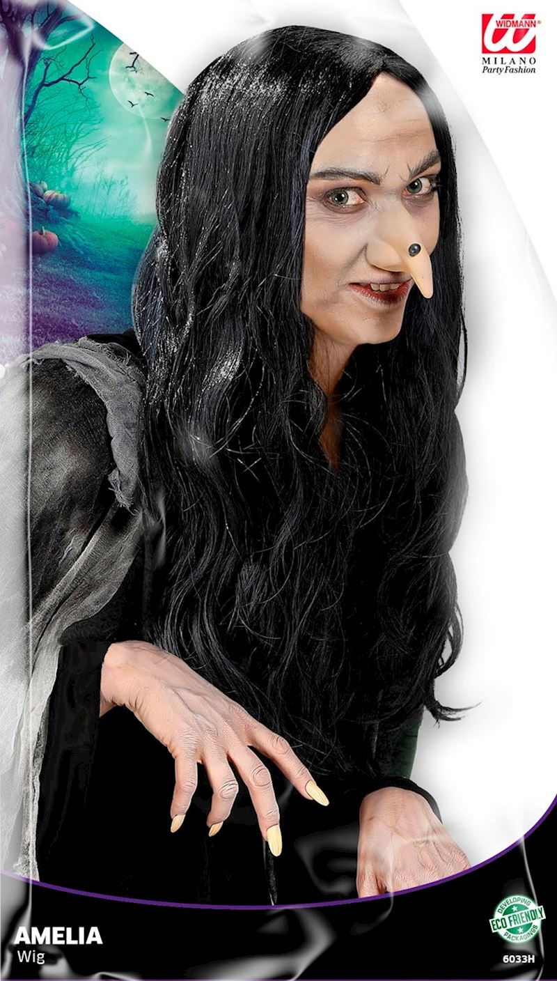 Perücke Amelia schwarz