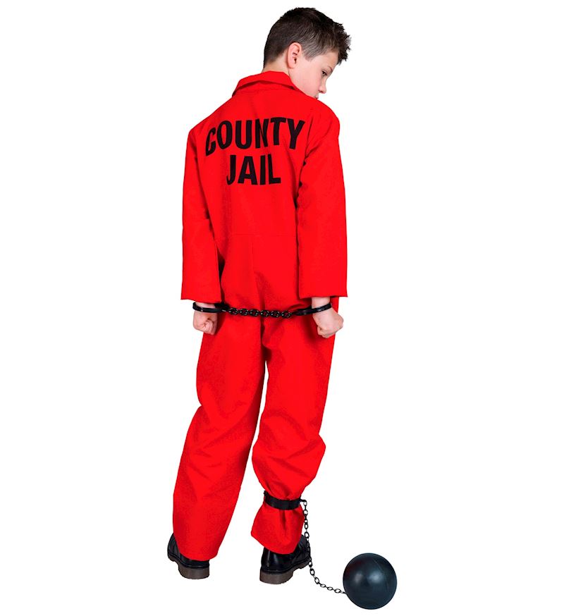 Kostüm Häftling Overall rot