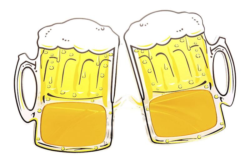 Brille mit Biergläser