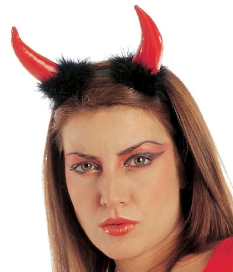 Teufel Hörner Vinyl auf Haarreif