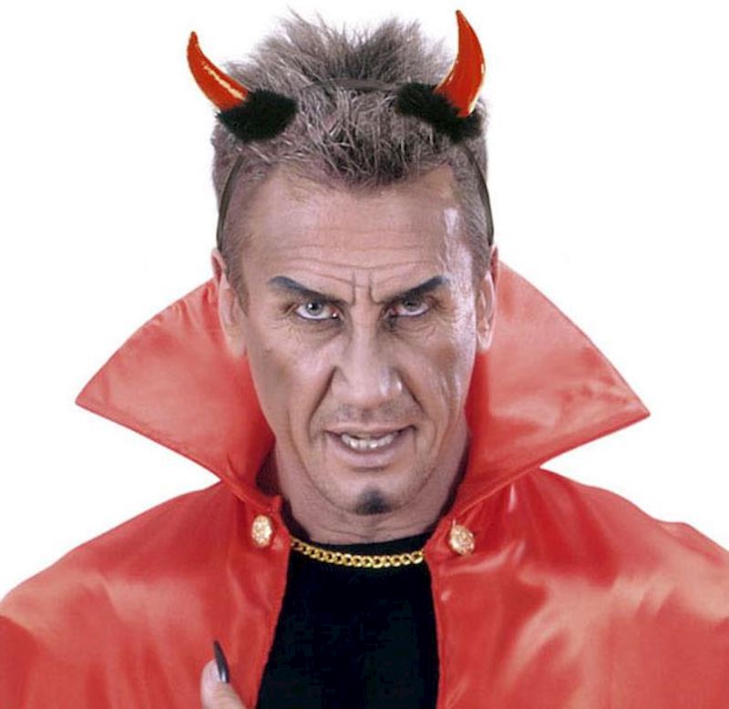 Teufel Hörner Vinyl auf Haarreif