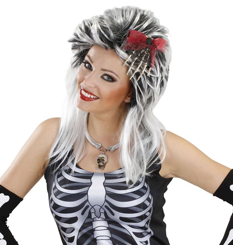 Brosche/Haarklammer mit Skeletthand