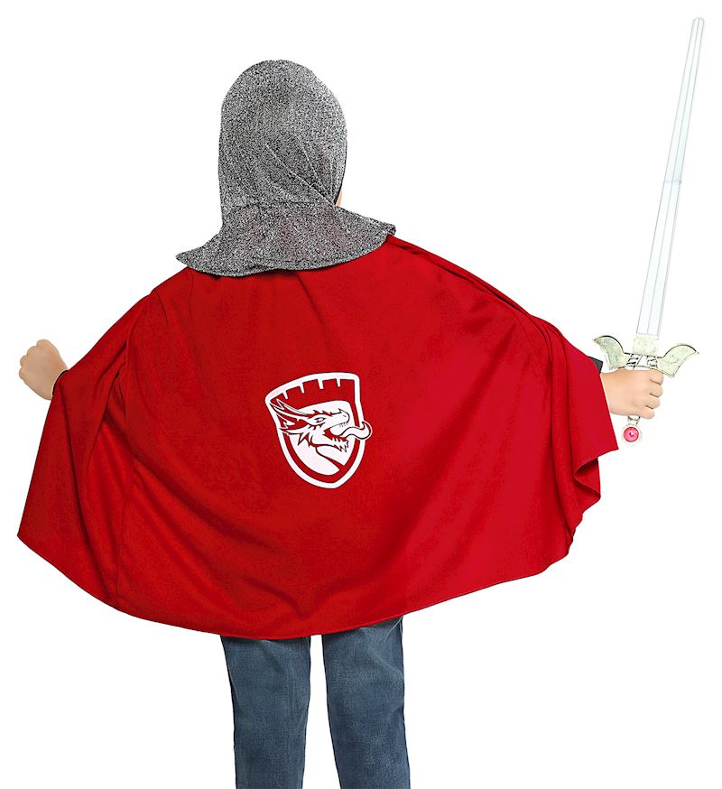 Umhang Ritter des Mittelalters mit Kapuze