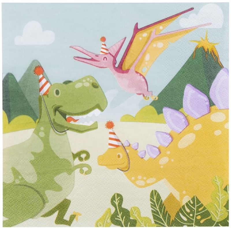 Servietten Dino Party