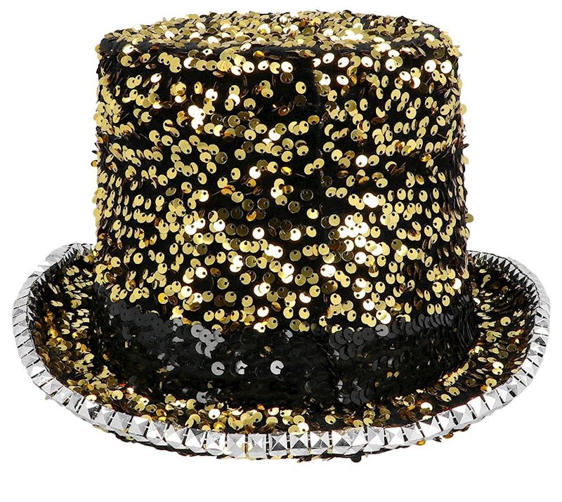 Hut Party gold mit Pailletten