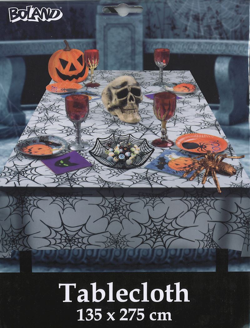 TISCHDECKE SPINNENNETZ