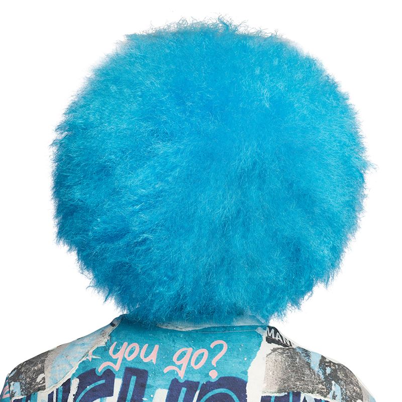 Perücke Sugar neon blau