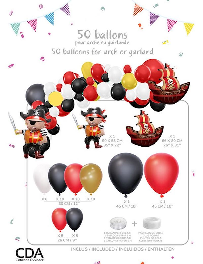 BALLONGIRLANDE PIRATEN PARTY