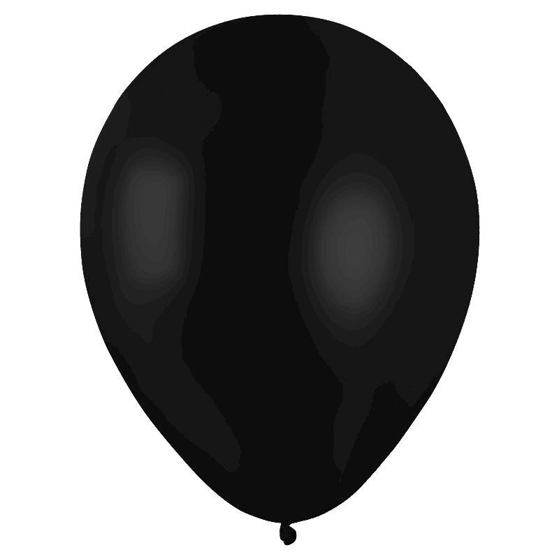 GUMMIBALLONE SCHWARZ MET.