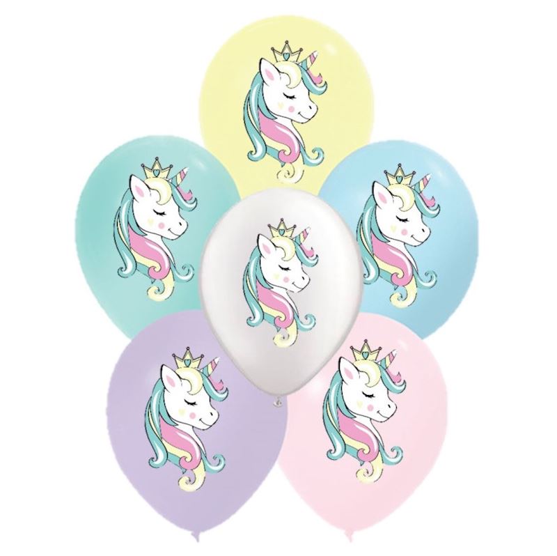 GUMMIBALLONE PASTELLFARBEN EINHORN