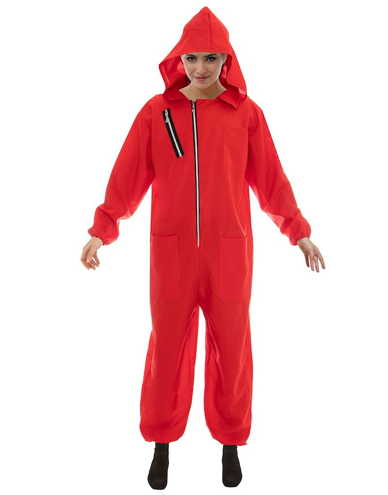 Kostüm Overall Bankräuber Dali mit Kapuze