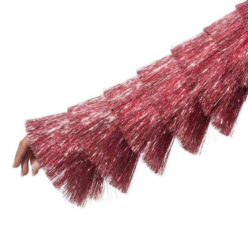 Damen Jacke rosa mit Glitzer Fransen