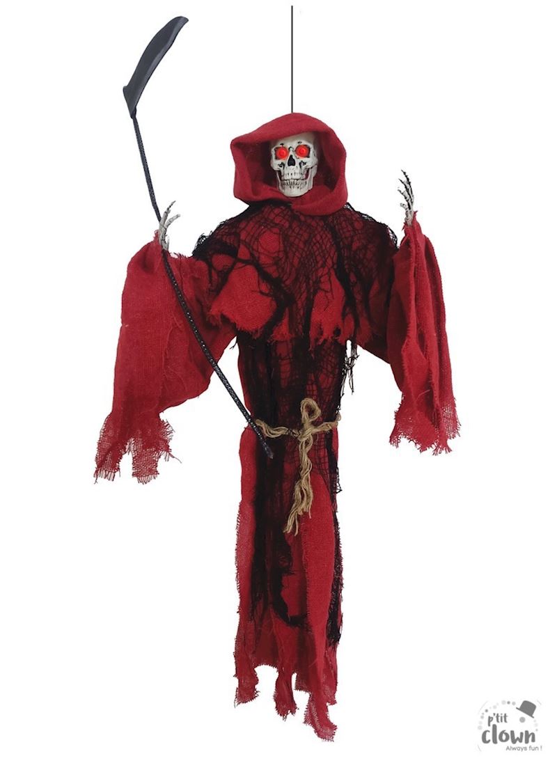 Hängedeko Skelett mit Licht & Sound, Bewegung