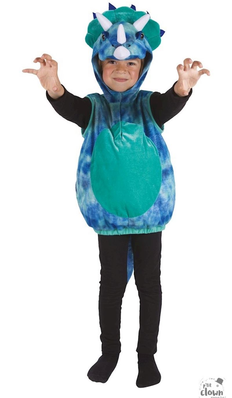 OBERTEIL MIT KAPUZE DINO BLAU