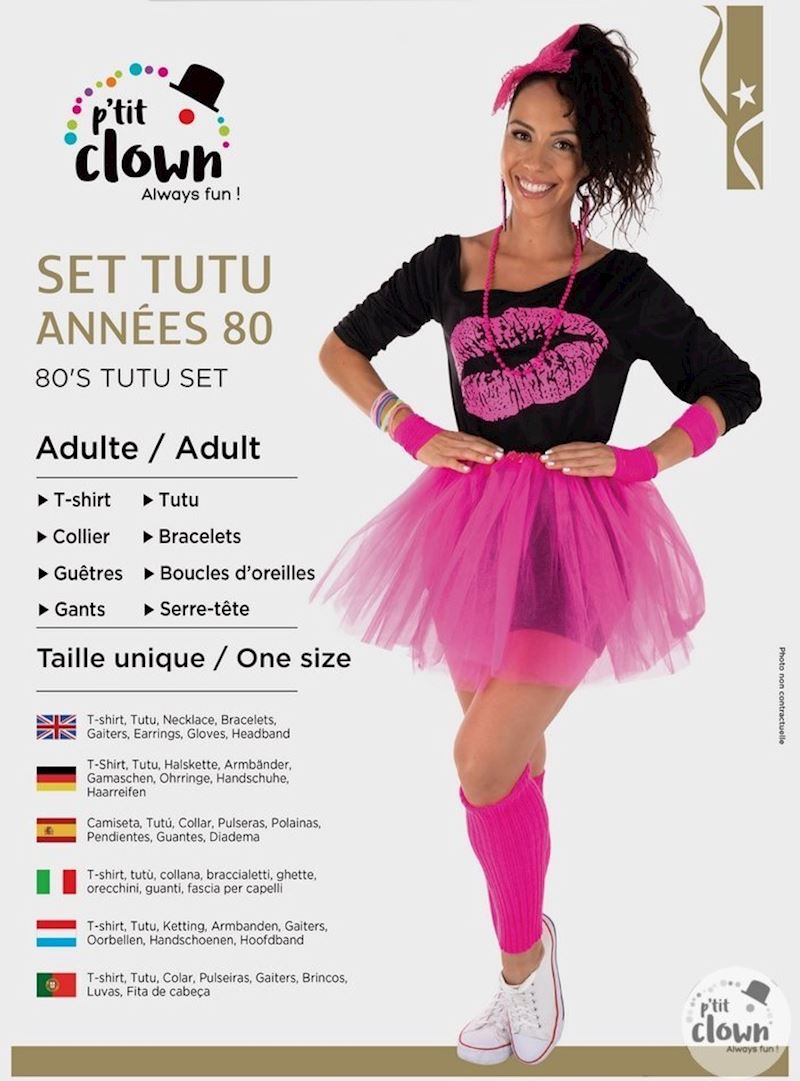 Kostüm 80er neonpink