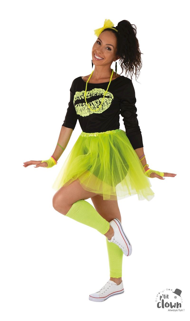 Kostüm 80er neongelb
