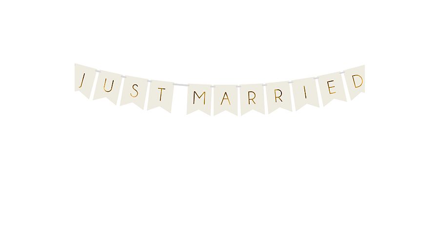Fähnchenbanner Just Married