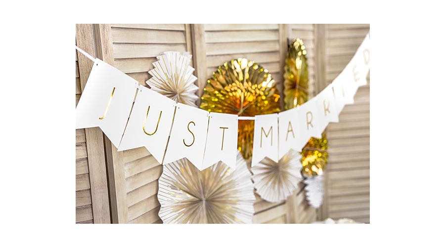 Fähnchenbanner Just Married