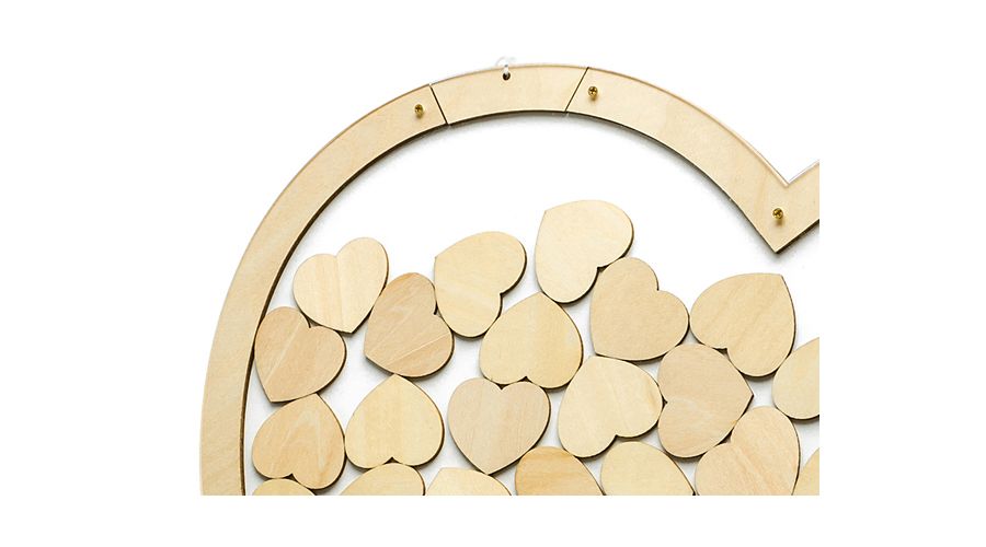 Gästebuch Herz Holz