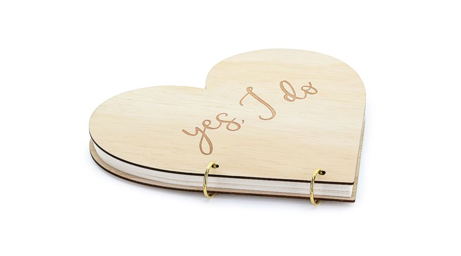 Gästebuch Holz Yes I do